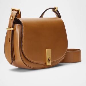 Ralph Lauren Brown Leather Crossbody Bag